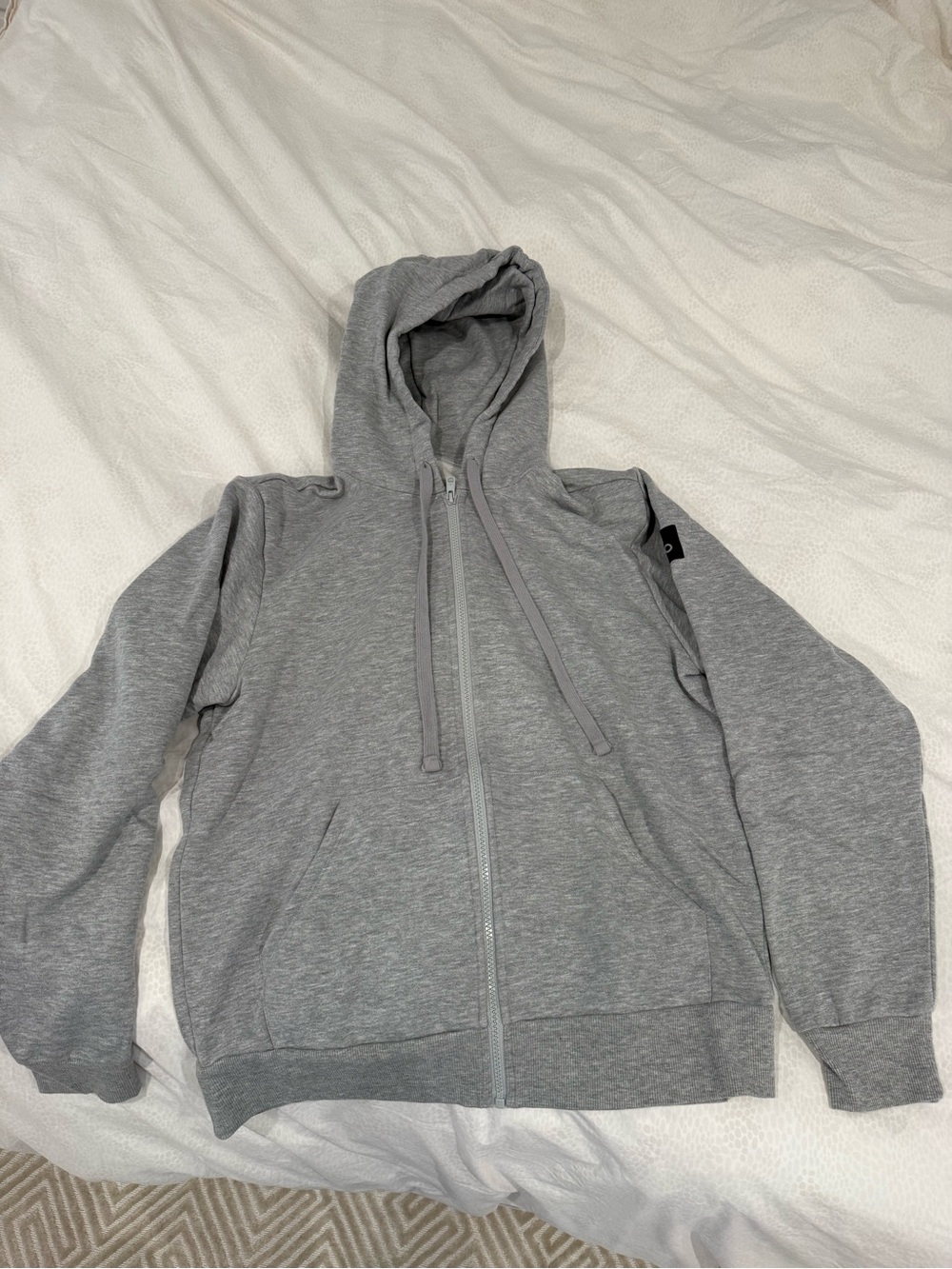 ALO Yoga Grey Zip-Up Hoodie